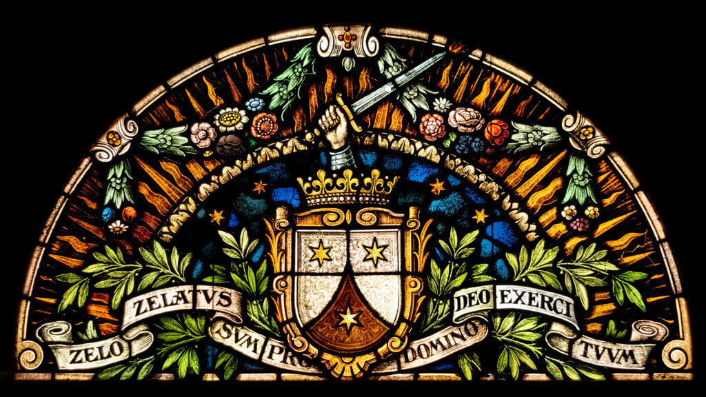 Carmelite Crest Stained Glass